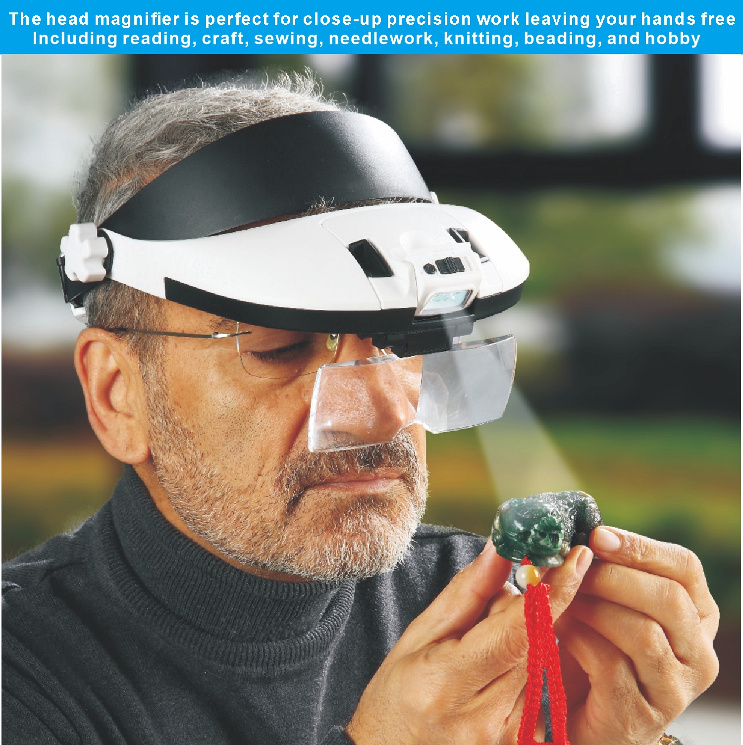 Big Lens Headband Magnifier with 8 LEDs MG81000N - 副本