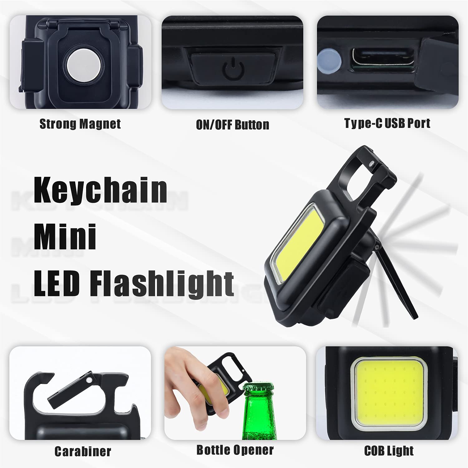 J031L COB Keychain Flashlight