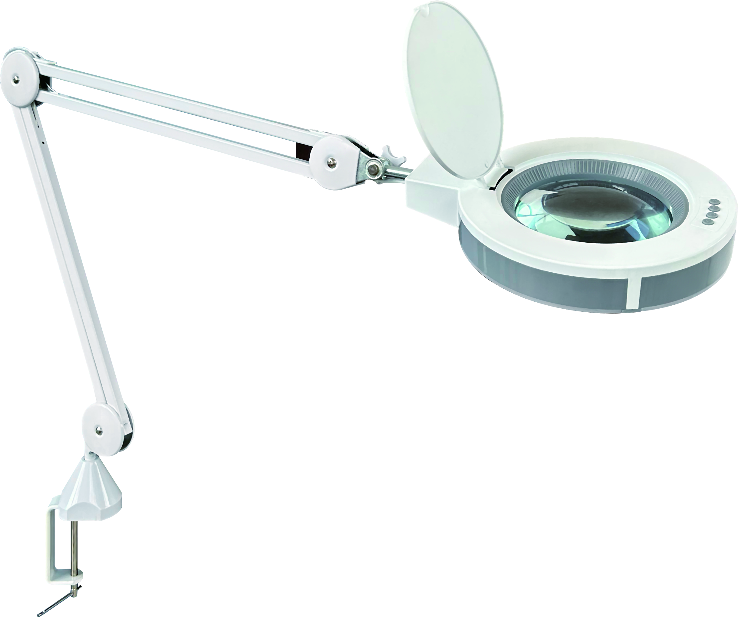 New 3 Light Modes LED Clamp Magnifying Lamp 9847