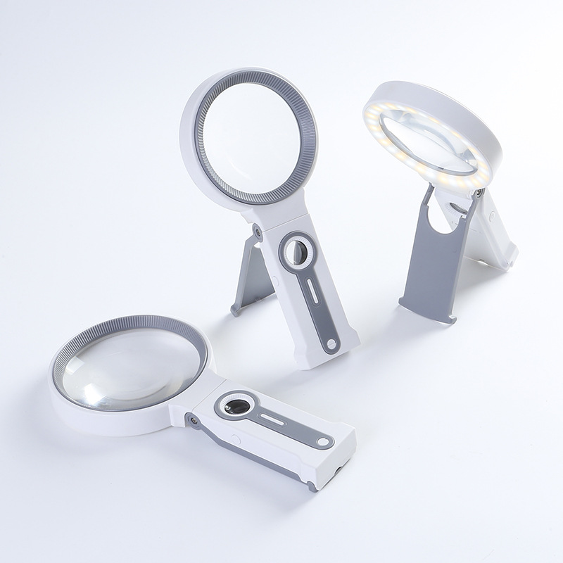 Handheld Magnifying Glass with LED Light 5X 25X Magnifier