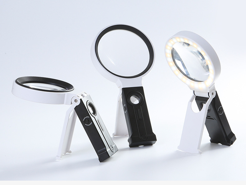 Handheld Magnifying Glass with LED Light 5X 25X Magnifier