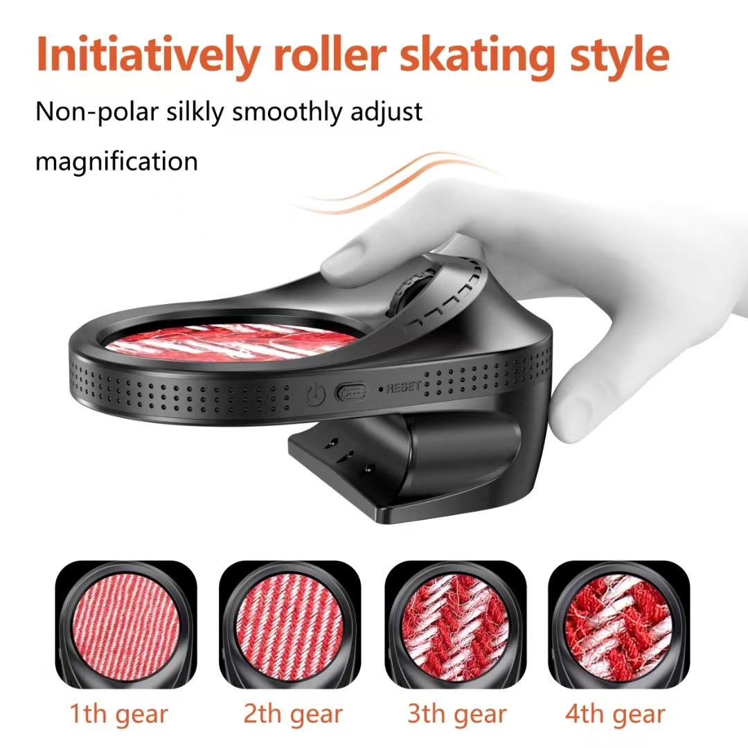 ​ ​Digital Round Screen Magnifier 8X, 12X, 15X, 20X LCD Microscope NO.9091LED - 副本