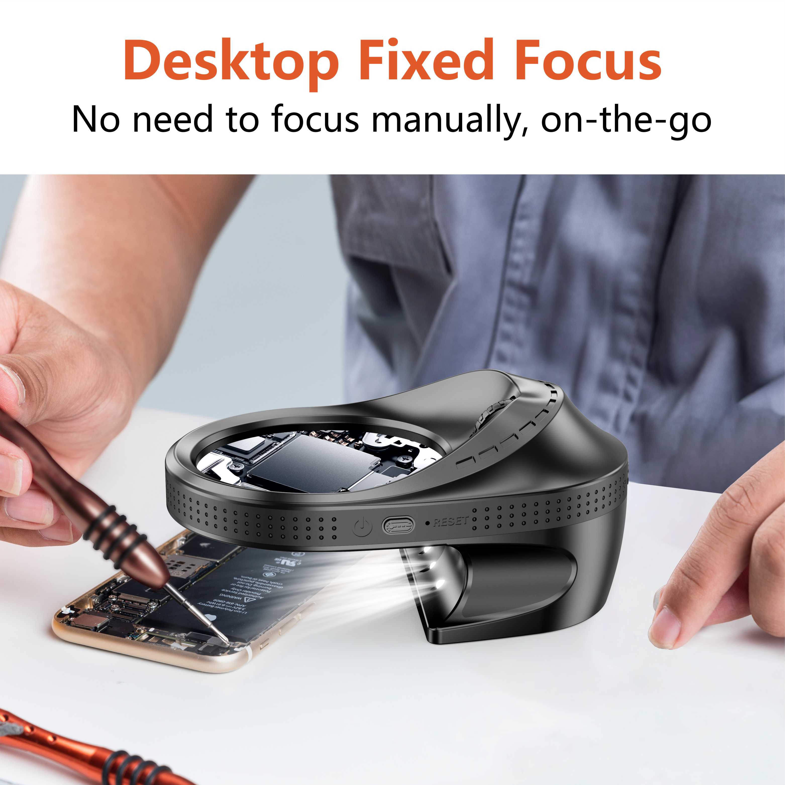 ​ ​Digital Round Screen Magnifier 8X, 12X, 15X, 20X LCD Microscope NO.9091LED